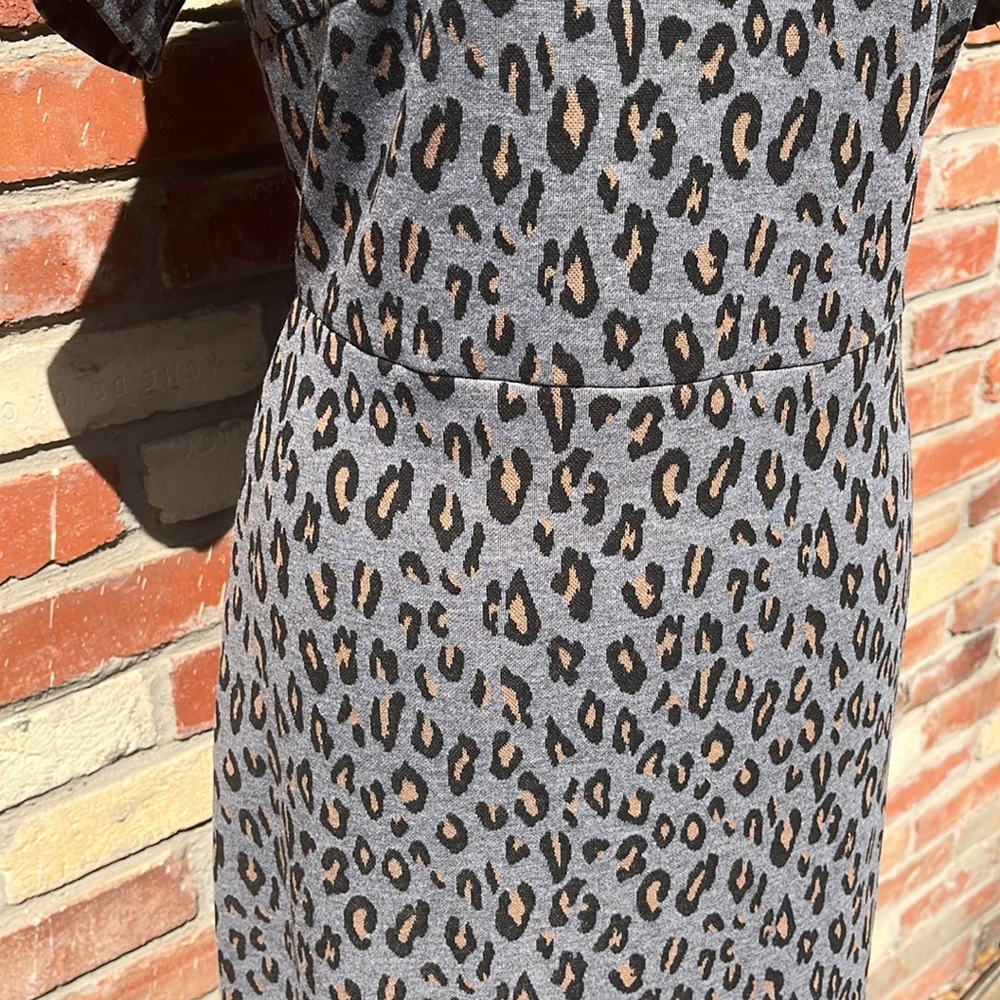 NWT Downeast leopard print knit dress size Large - Picture 3 of 7